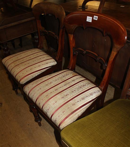 Pair of Victorian mahogany dining chairs